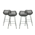 thumbnail image 4 of Candance Outdoor Wicker Barstools with Cushions (Set of 4), 4 of 8