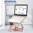 thumbnail image 2 of Laptop Stand for Desk Adjustable Computer Stand with ° Rotating Base Ergonomic Laptop Riser for Collaborative Work Foldable ; Portable Laptop Stand fits for All -; Lap, 2 of 6