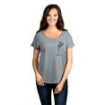 thumbnail image 2 of Gooey Pizza Slice Women's Fashion Slouchy Dolman T-Shirt Tee Heather Grey Small, 2 of 4