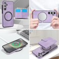 thumbnail image 3 of ELEHOLD Case for Samsung Galaxy A15, 2-in-1 Magnetic Shockproof Leather Wallet Flip Case Cover, Detachable Card Holder with Stand,Purple, 3 of 5