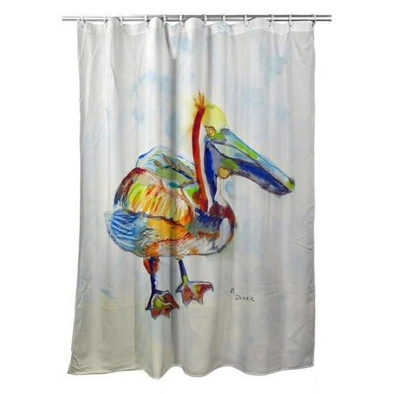 Betsy Drake SH983A 70 x 72 in. Heathcliff Pelican Shower Curtain