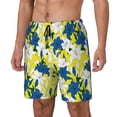 thumbnail image 2 of Balery Lilies Flowers Mens Swim Trunks Swim Shorts for Men Quick Dry Inseam Beach Shorts with Compression Liner Pocket-3X-Large, 2 of 9