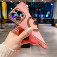 thumbnail image 4 of Compatible with iPhone 14 Pro Max Magnetic Case，Glitter Case with Love Heart, Luxury Plating Cute Bling, Compatible with MagSafe,Clear Slim Shockproof Phone Cover for Women Girls.（Pink）, 4 of 14