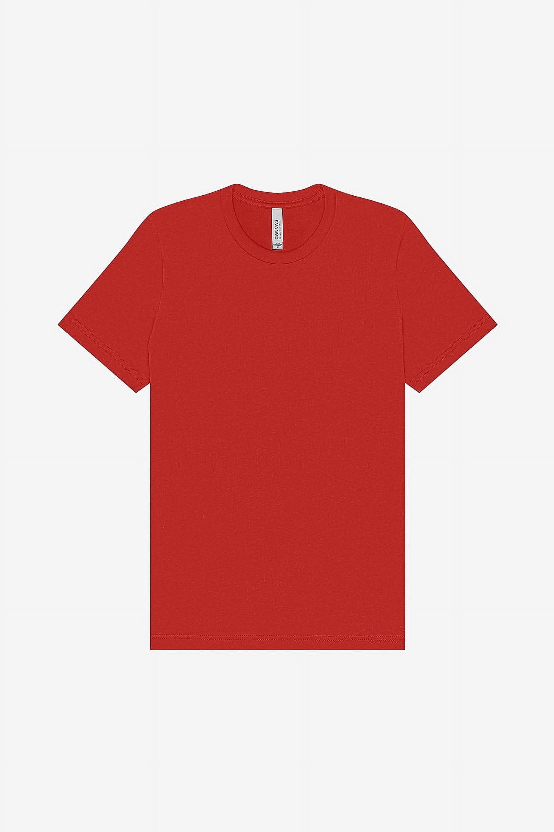 BELLA+CANVAS Adult Crew Neck Personalized T-Shirt, Create Your Own Designs, Red, Large, Unisex