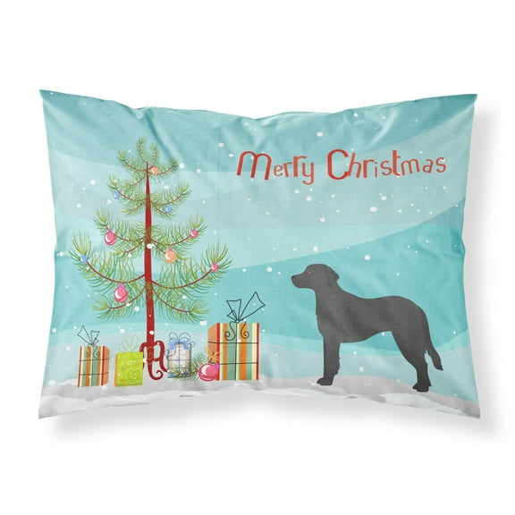 Black Goldador Christmas Tree Fabric Standard Pillowcase