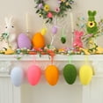thumbnail image 5 of Large Flocked Easter Eggs Decoration – 8.7" Velvet Hanging Easter Eggs for Tree – DIY Foam Egg Ornament for Happy Easter Party & Seasonal Spring Home Decor, 5 of 8
