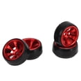 thumbnail image 2 of RC Drift Tire, RC Replacement Tires 4 PCS Stable Aluminum Alloy Plastic  For Maintain Red,Purple, 2 of 8