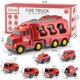 thumbnail image 2 of Camión de juguete TEMI para niños de 3 a 5 años con 7 coches eléctricos de fricción, 2 of 5