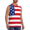 thumbnail image 2 of Kdxio America Flags3 for Men's Muscle T-shirt,Sleeveless for Workout Running Athletic Gym Lounge Casual, 2 of 5