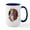 White/Navy Inside, variant on CafePress - Krampus And Santa Christmas Mugs - 15 oz Ceramic Large White Novelty Mug