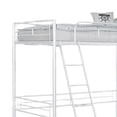 thumbnail image 3 of Mylz Twin Loft Bed-61 Inch-White Metal Frame-Attached Angled Ladder, 3 of 6