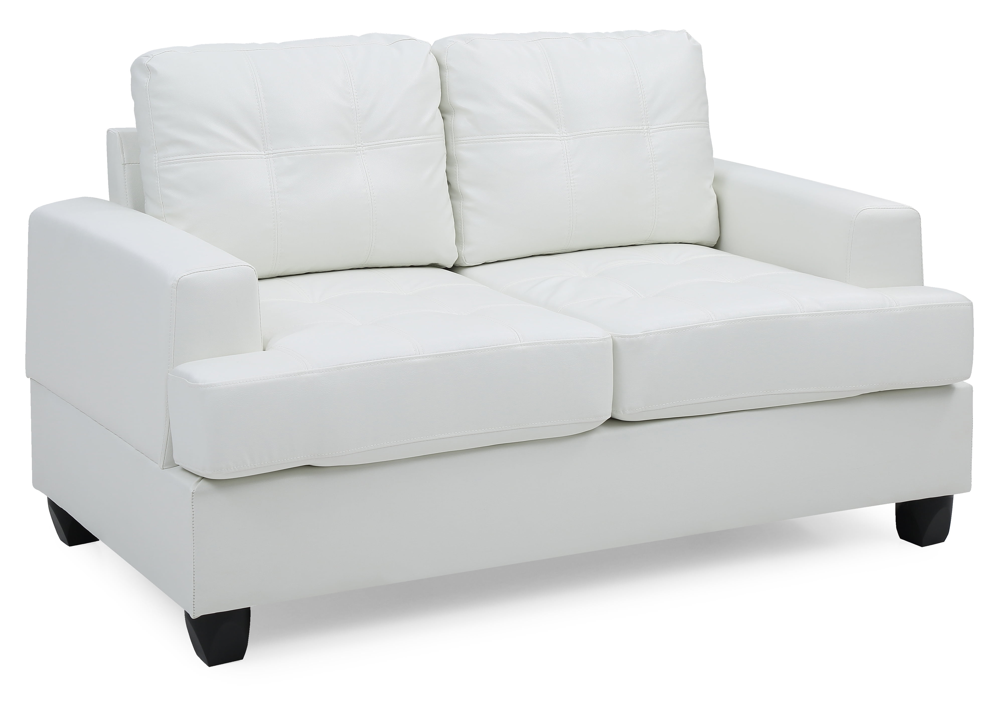 Glory Furniture Sandridge Loveseat in White Color
