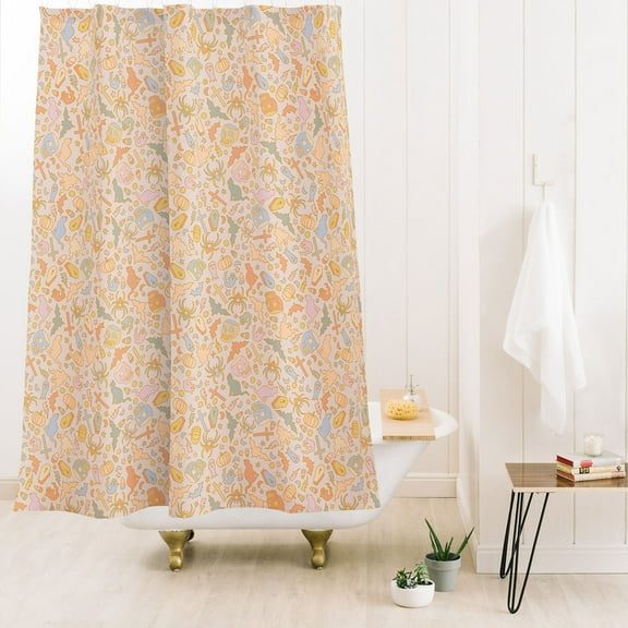 Society6 Iveta Abolina Pastel Halloween Shower Curtain 71" x 74"