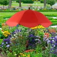 thumbnail image 4 of Plant Umbrella Large 26 Inch Garden Parasol, 1 Pack Adjustable Height Scalloped Edge with H-Stake UV50+ Shade Sun & Rain Protection Umbrella for Outdoor Potted Plants & Flower Beds, 4 of 5
