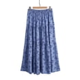 thumbnail image 5 of WRKEKC Flowy Skirts for Women Boho Floral Print Elastic Waist Beach Skirt with Ruffle Trim and Lightweight, 5 of 5