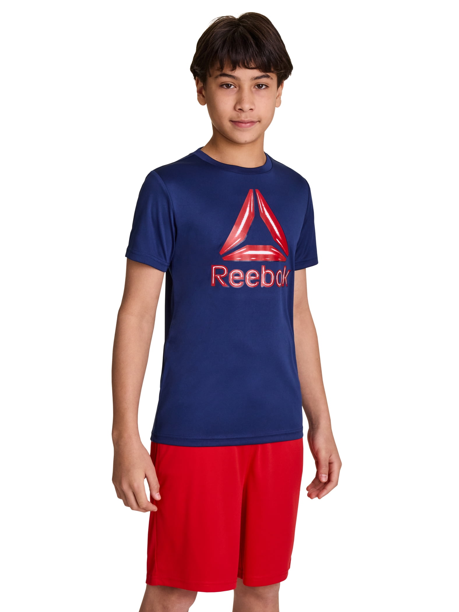 Reebok Boy's Athletic Short Sleeve T-Shirt & Short, 2-Piece Set, Sizes 4-18
