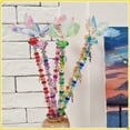 thumbnail image 4 of 200Pcs DIY Butterfly Garden Stakes Kit - Fairy Wand Beaded Garden Stakes Kit, Fairy Garden Accessories for Outdoor (Butterfly), 4 of 6