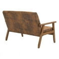 thumbnail image 6 of Loveseat Sofa, 44" Modern Microsuede Upholstered Loveseat with Solid Wood Frame, 2 Seater Couch Small Sofa Deep Seat for Living Room Bedroom Waiting Room, Coffee, 6 of 7
