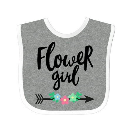 

Inktastic Flower Girl with Arrow and Flowers Gift Baby Girl Bib