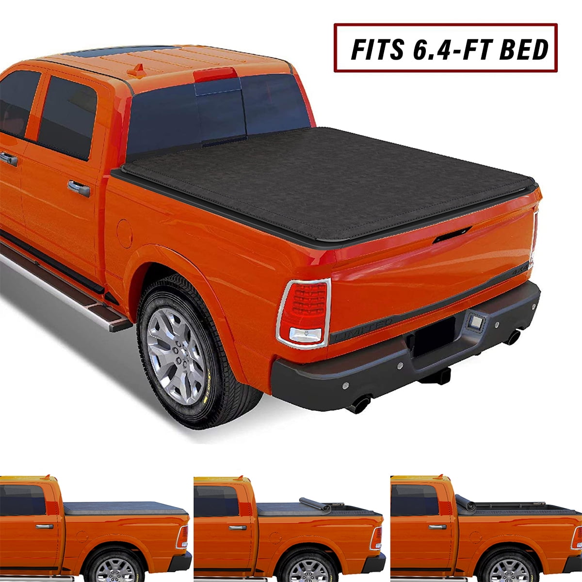Kikito Soft RollUp Tonneau Cover Truck Bed for 20092018, 2019/20