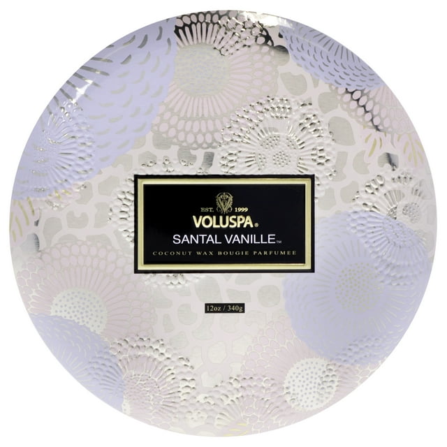 Voluspa Vela Vela Lata 3 Mechas - Santal Vainilla 12 oz Voluspa Vela 12 oz