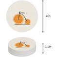 thumbnail image 1 of FMSHPON Orange Bicycle Set of 8 Round Coaster for Drinks, Absorbent Ceramic Stone Coasters Cup Mat with Cork Base for Home Kitchen Room Coffee Table Bar Decor, 1 of 6