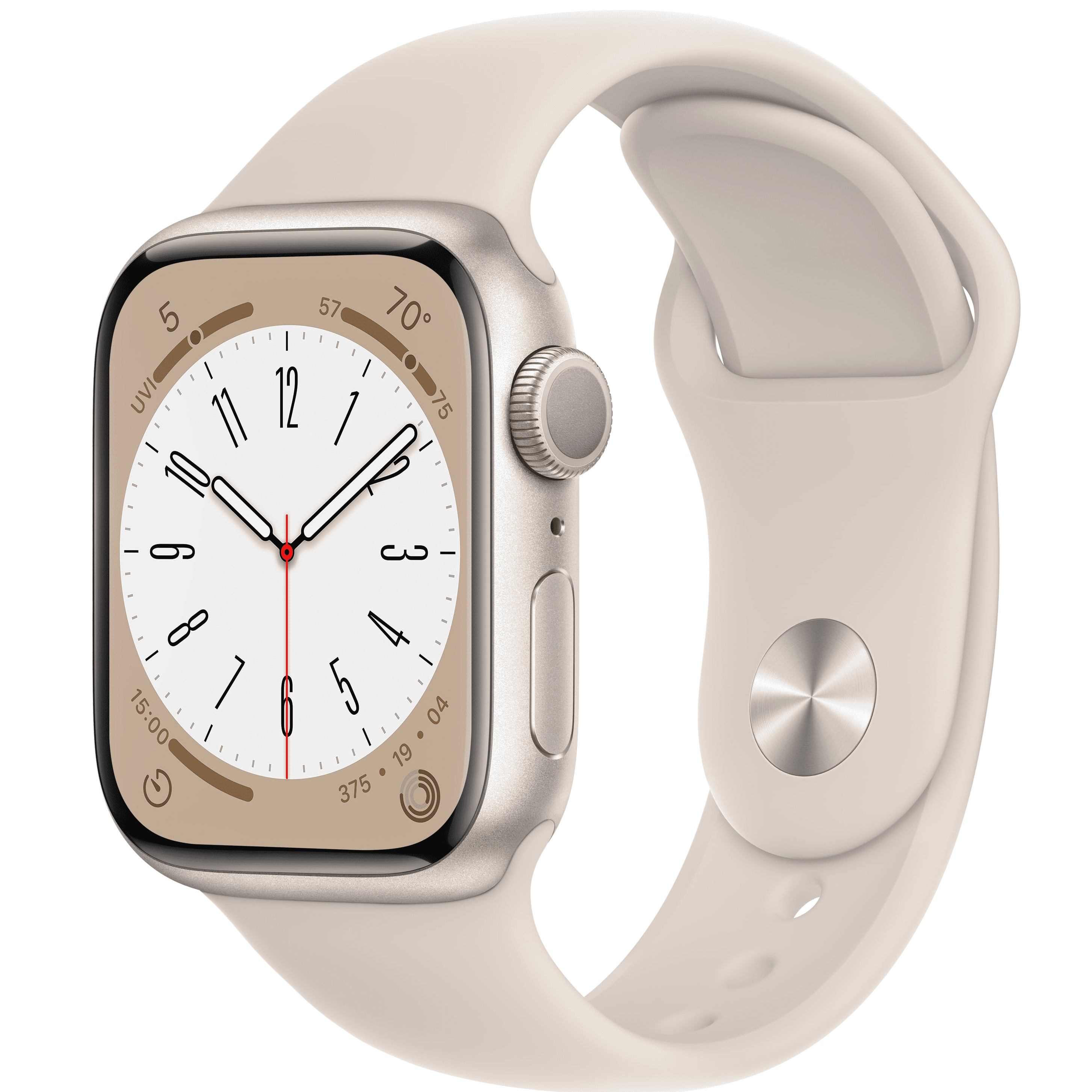 Apple Watch Series 8 GPS 41mm Starlight Aluminum Case with Starlight Sport  Band - S/M