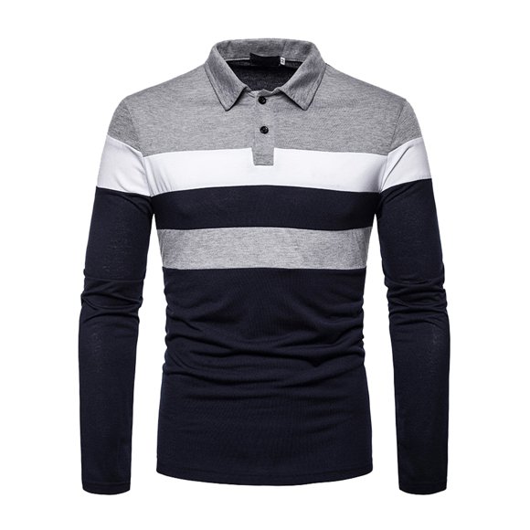 UKAP Camiseta para hombre con botones, polo con cuello de solapa, blusa atlética para hombre, jersey informal con cuello vuelto