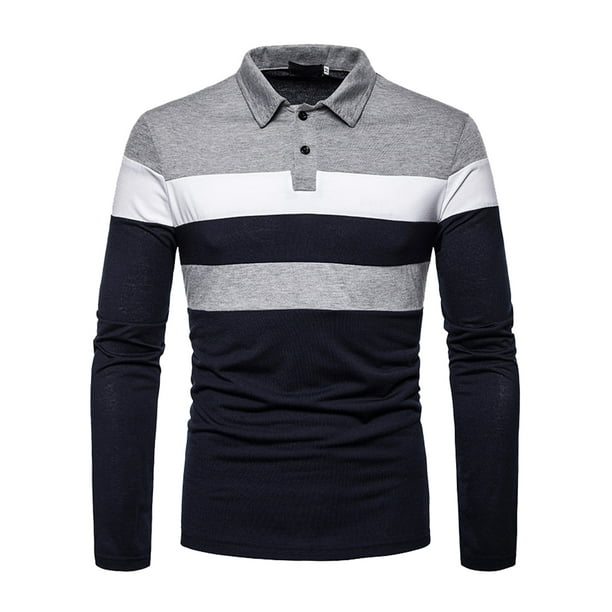Bellella Camiseta para hombre con cuello vuelto, polo con botones, camisetas holgadas de golf, camisetas de verano con cuello de solapa