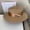 63#Khaki, variant on Straw Boater Hat for Women, Wide Brim Flat Top Sun Hat with Pearl Summer Beach Cap Beige One Size