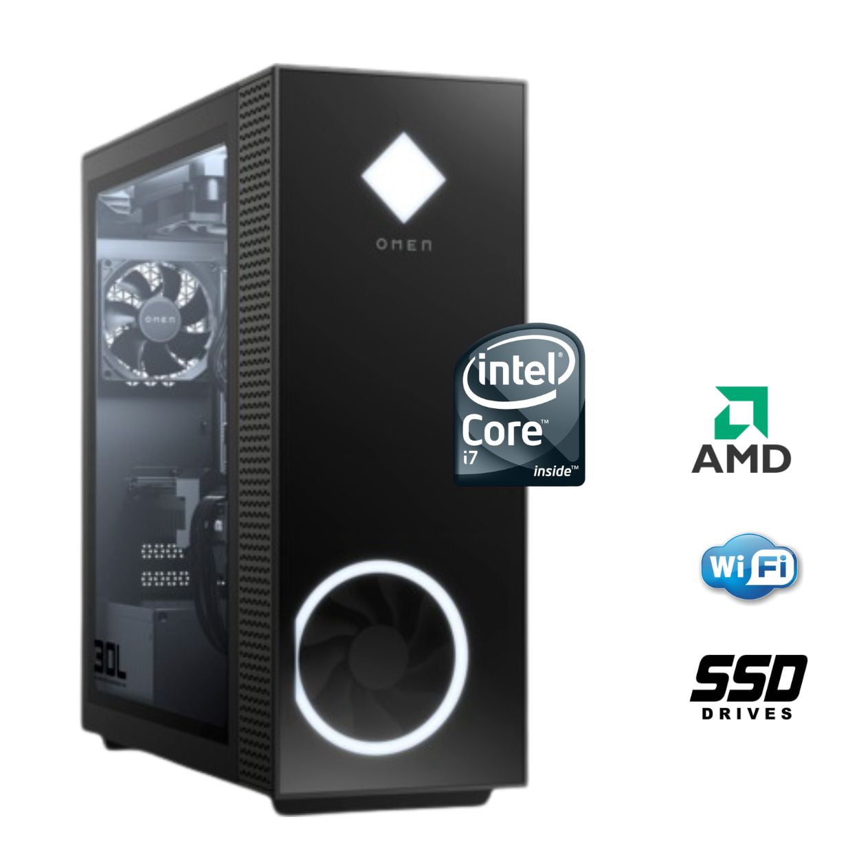 Gaming-Pro Desktop PC Intel Core i7-6700K 4.2GHz AMD RX 550 4GB 16GB DDR4 RAM 512GB SSD + 1TB HDD WiFi 6 Bluetooth 5.4 650W PSU Windows 11 Keyboard & Mouse