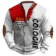 thumbnail image 1 of Camisa de Manga Larga de Poliéster Hombres Camuflaje Imprimir Media Cremallera Pullover Top, Cuello Redondo Casual Camiseta de Manga Larga para el Uso Diario, 1 of 6