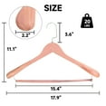 thumbnail image 4 of BP4U 2-Pack Premium Wide Shoulder Wooden Suit Hangers, Heavy-Duty Non-Slip Solid Wood Coat Hangers with Locking Bar for Suits & Coats(Cedar Wood), 4 of 6