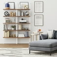 thumbnail image 2 of Nathan James Theo 5 - Shelf Ladder Bookcase Natural Light Brown Wooden Shelf and White Metal Frame, 2 of 7