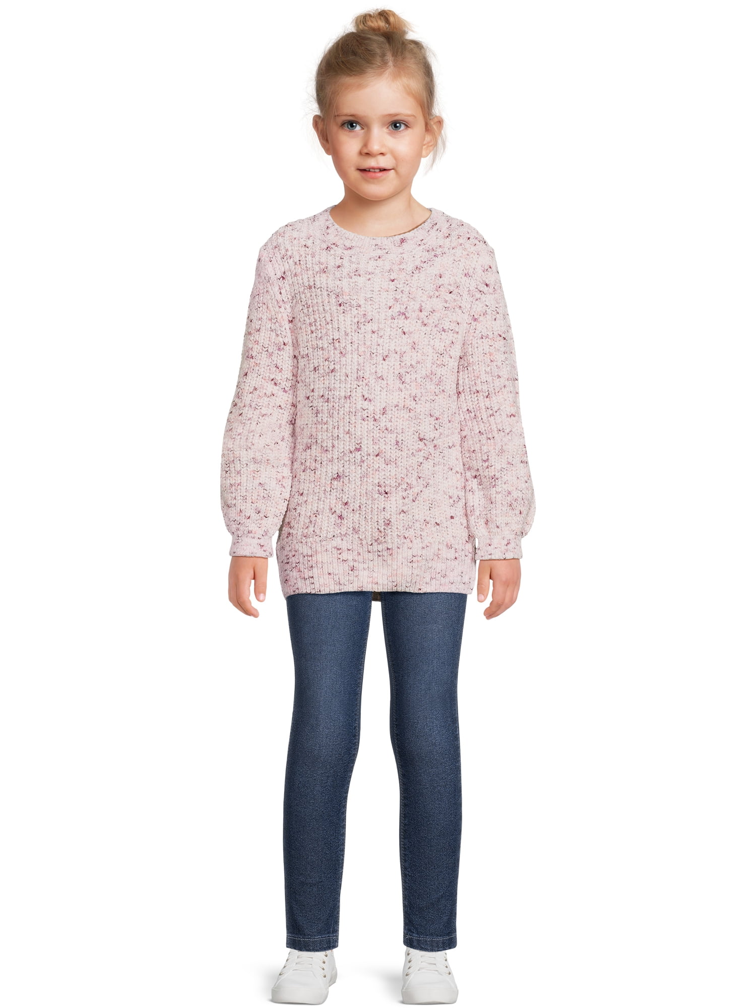 Blue Ink Pull-On Jean With  Shoe Charms, Sizes 4-6X