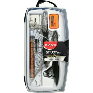 Maped Study Metal Compass with Universal Holder in Reusable Storage Case  (119410TA) : Drafting Tools : Office Products 