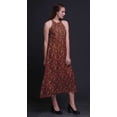 thumbnail image 2 of Bimba Oiseau Causal Long Dos Nu Licol Robe Femmes Imprimé BeachDress-Medium, 2 of 6