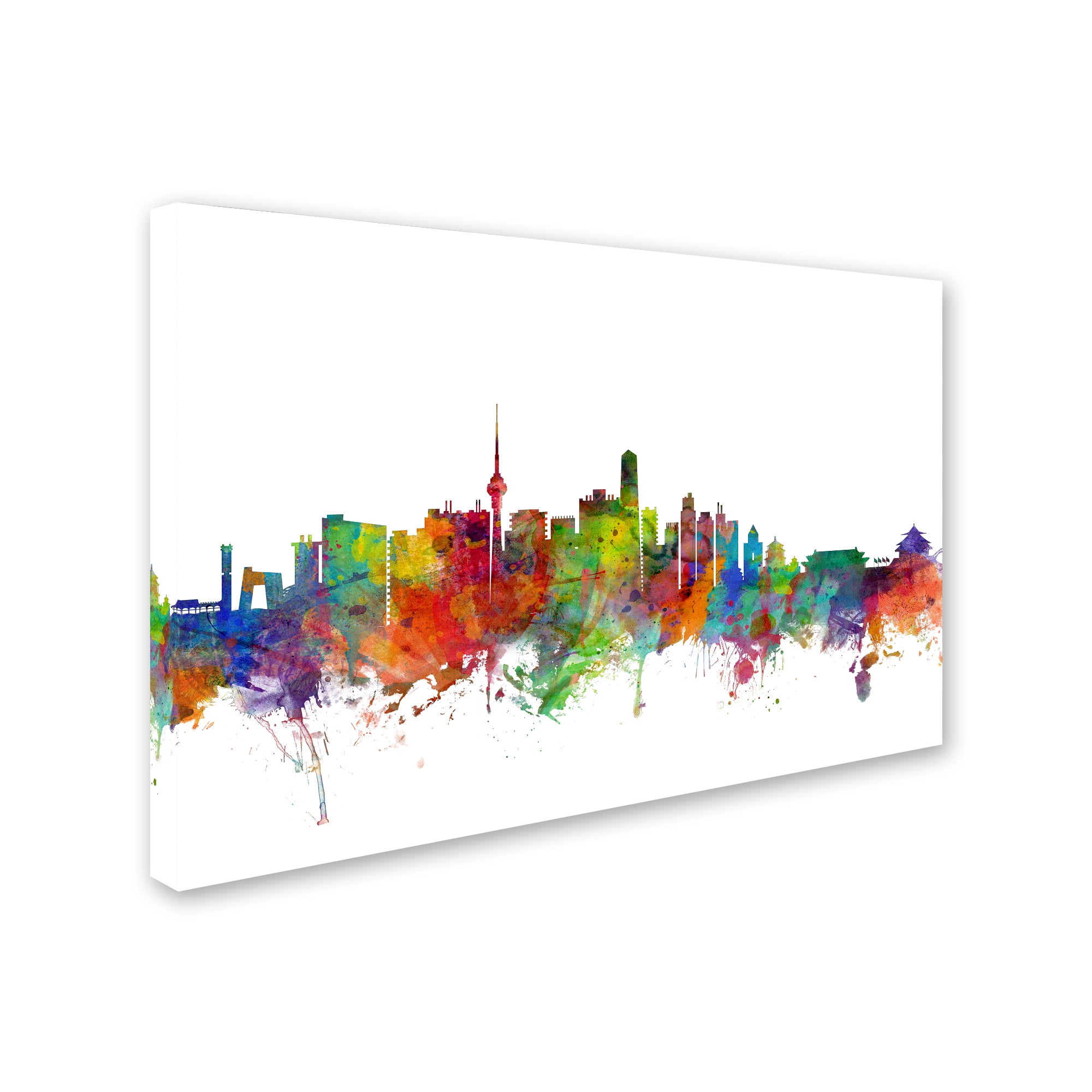 Trademark Fine Art "Beijing China Skyline" Canvas Art by Michael Tompsett