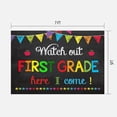 thumbnail image 2 of 7x5ft Welcome Back to School Backdrop Watch Out 1st Grade Here I Come First Day of School Background Welcome Back Classroom Party Decorations Banner Photo Booth Props, 2 of 3