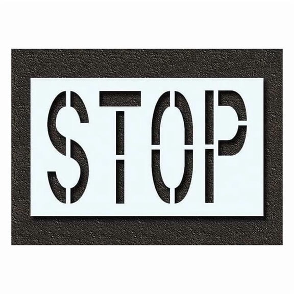Rae Pavement Stencil,Stop,24 in STL-116-72403