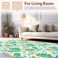 thumbnail image 2 of ODIKA 3'x5' Machine Washable Non-Slip Area Rug, Abstract Botanical Motif with Whimsical Swirls and Dotted Details High Traffic Rug, Beige, 393174, 2 of 7