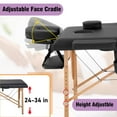 thumbnail image 3 of YRLLENSDAN 24*73in Portable Massage Table with Side Armrests Foldable Massage Bed for Physical Therapy Waxing Reiki Spa Lash Tattoo Facial Beauty,Black, 3 of 7