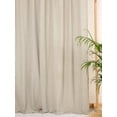 thumbnail image 2 of The Art Box Window Curtain Panels for Living Room Bedroom Rich Linen Textured Privacy Provide Drapes, Rod Pocket Striped Green, 35"W x 63L" in, 2 Panels, 2 of 7