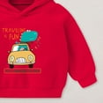 thumbnail image 6 of UAYOTSE Boys and Girls Hooded Sweatshirts Plus Fleece Childrens Clothing Cartoon Prints Long Sleeved Tops for Small and Medium Sized Children(3-4 Years,P292-Red), 6 of 7