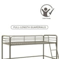 thumbnail image 5 of DHP Jett Junior Twin Metal Loft Bed, Silver, 5 of 13