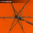 thumbnail image 3 of 7.5 ft Patio Umbrella Outdoor Table Market Umbrella with Push Button Tilt/Crank, 6 Ribs, Orange, 3 of 6