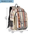 thumbnail image 2 of FORMRS Unisex School Backpack 17" Student Travel Bag with Laptop Compartment, Brown Abstract Dots, 2 of 7
