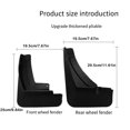thumbnail image 3 of Ruiboury 4x Black Splashproof Waterproof Protects Front Rear Mud Fender Universal Fit Durable And Reliable, 3 of 6
