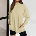 thumbnail image 2 of BLVB Oversized Sweatshirt for Women Trendy Mock Neck Pullover Long Sleeve Tops Casual Fall Clothes with Pockets, 2 of 7