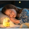 thumbnail image 7 of MYKOMI Capybara Night Light for Kids, LED Squishy Animal Night Lamp Rechargeable, Novelty Nursery Lamp Nightlight for Kids, 2 Levels Dimmable Touch Lamp for Bedroom, Home Decor Gifts Stuff, 7 of 7
